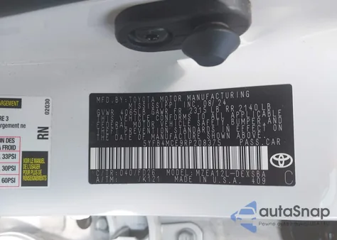 2024 Toyota Corolla Nightshade Edition from USA, damaged, VIN 5YFB4MCE9RP208375